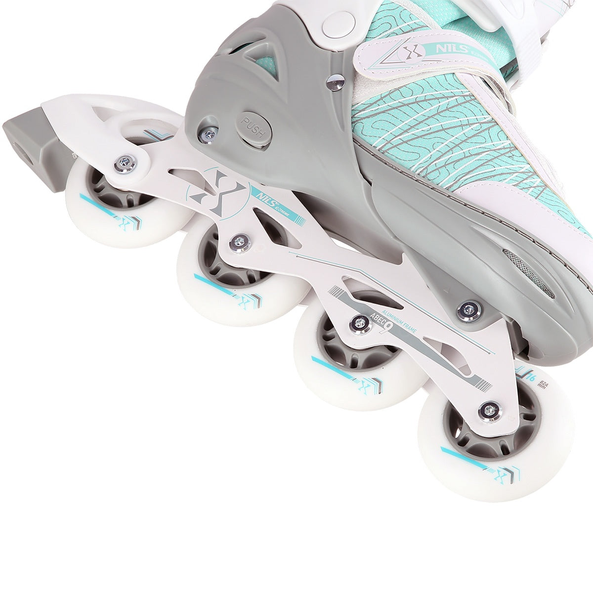 2-in-1 White-Mint Inline & Ice Skates, Size L (39-42)