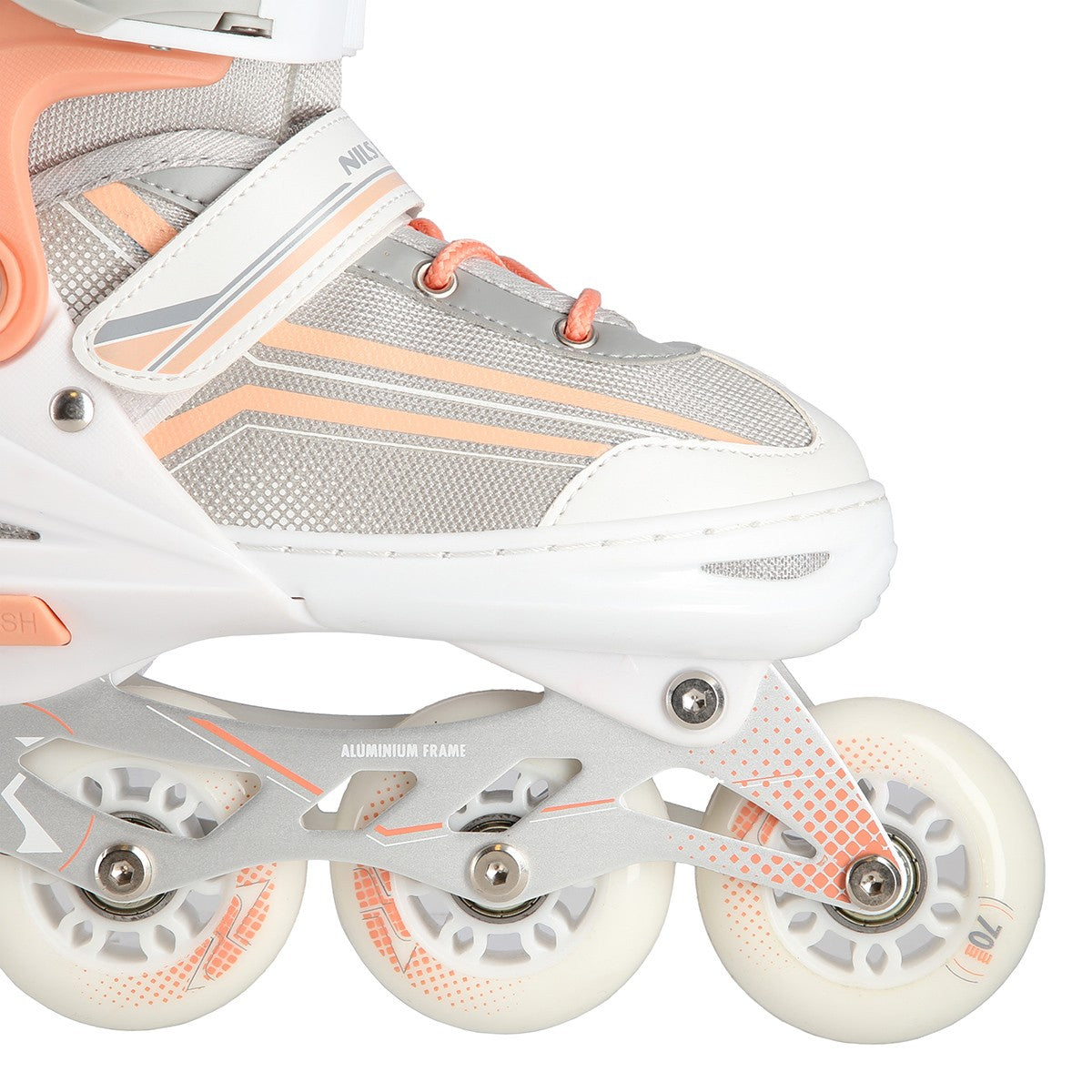 2-in-1 White/Pink Inline & Ice Skates, Size S (29-33)
