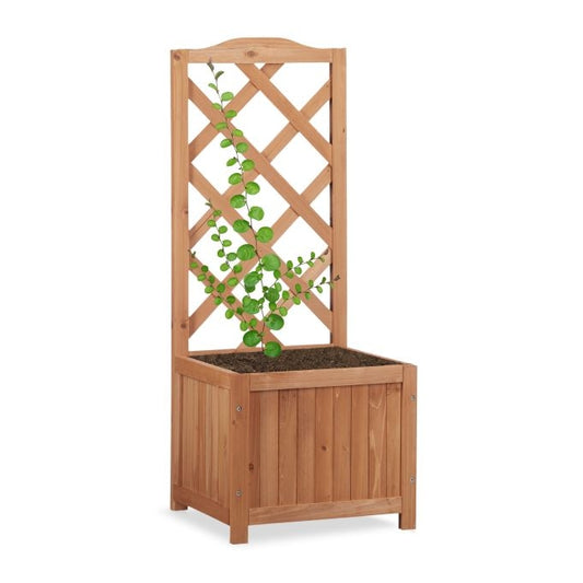 2 in 1 Wooden Planter Box with Lattice