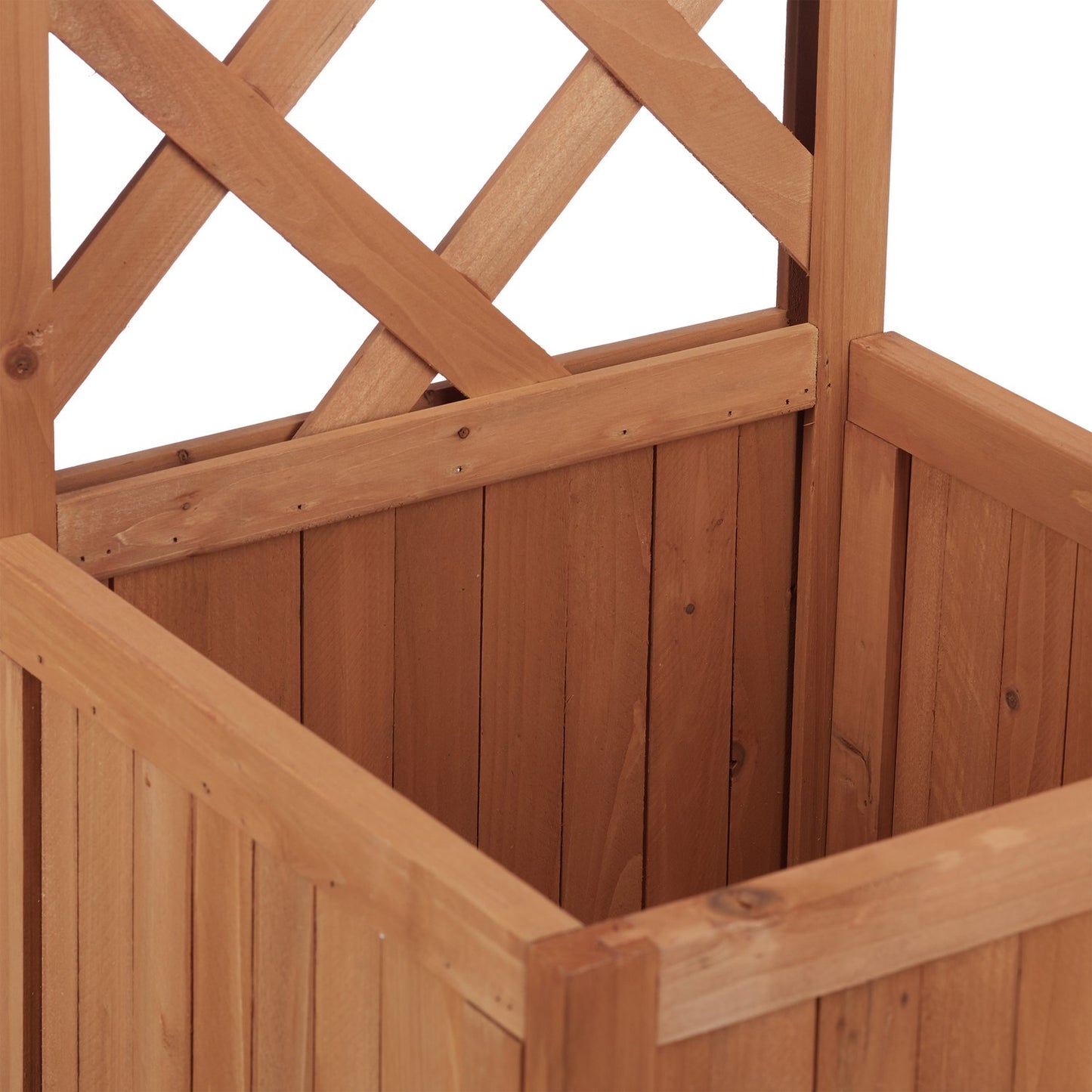 2 in 1 Wooden Planter Box with Lattice
