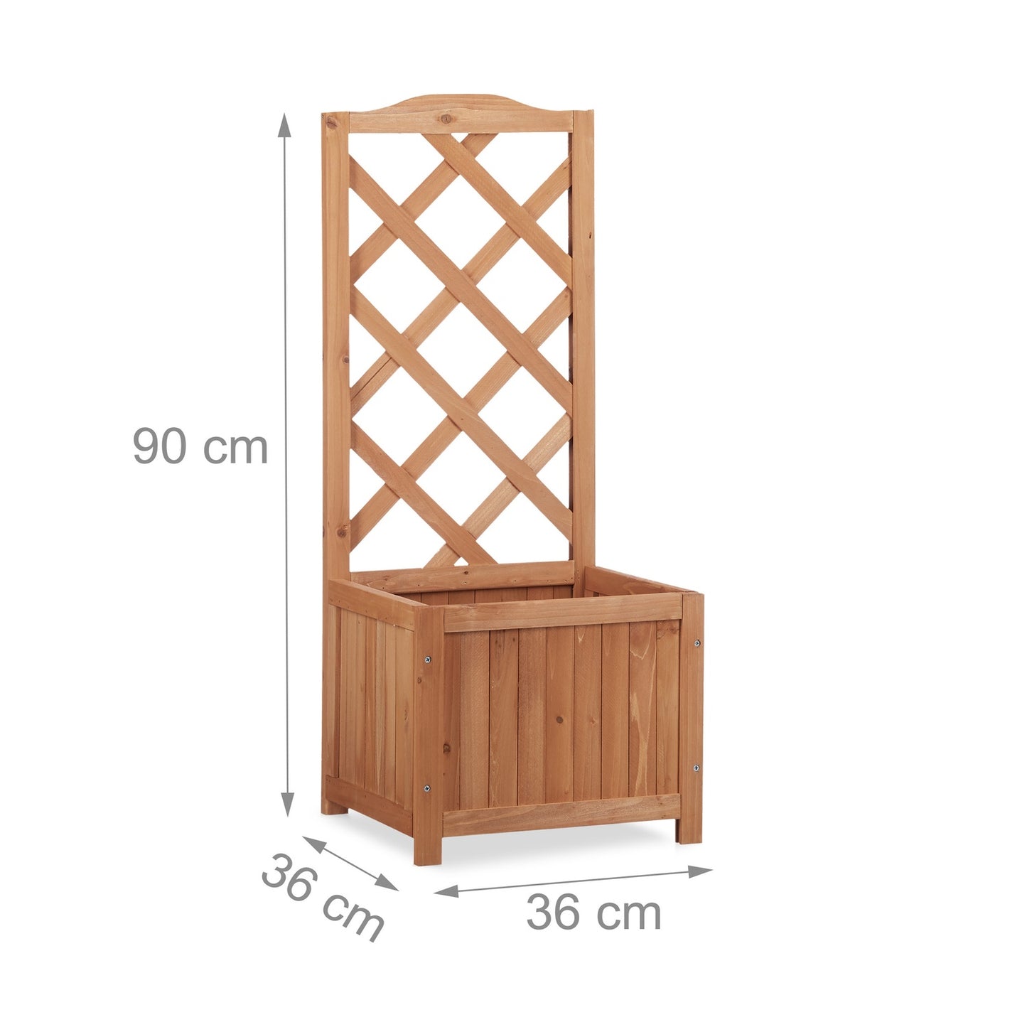 2 in 1 Wooden Planter Box with Lattice