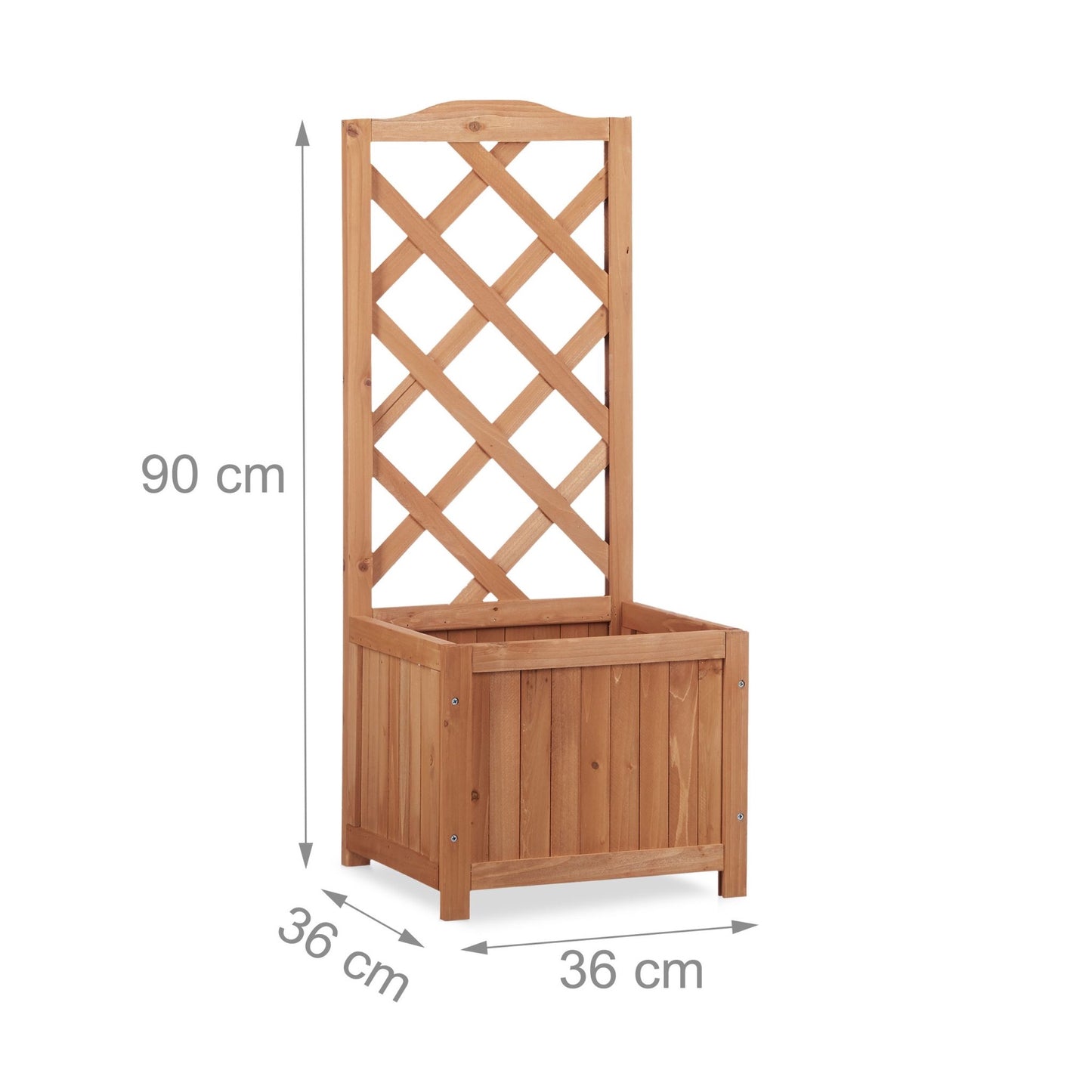 2 in 1 Wooden Planter Box with Lattice