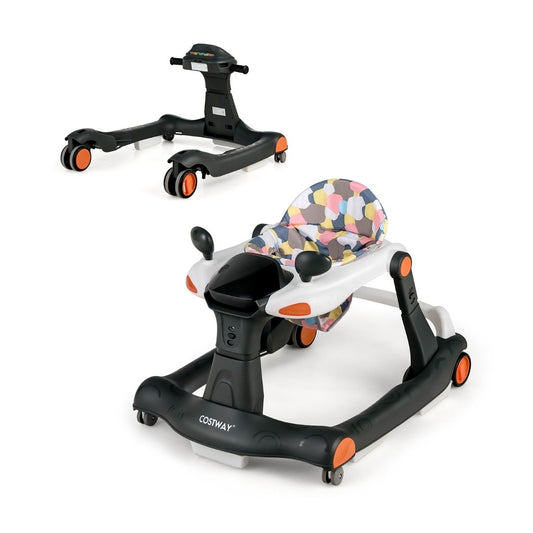 2 in 1 baby walker folding baby walker black