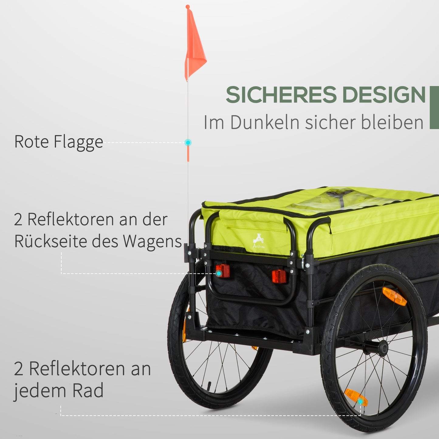 Truck with brake, cover and 40 kg load capacity