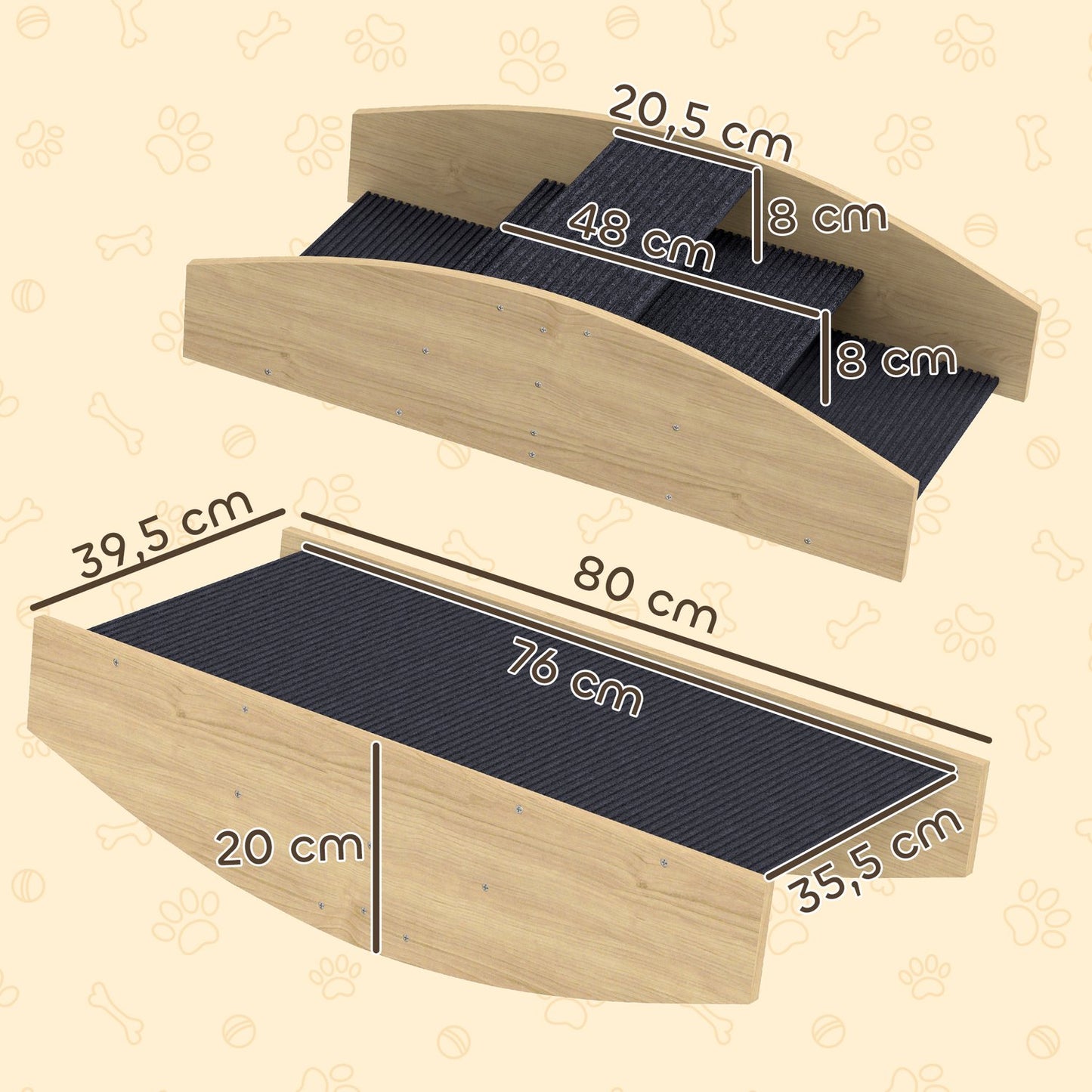 Dog Agility Rocker Ramp, wooden, for dogs under 15 kg