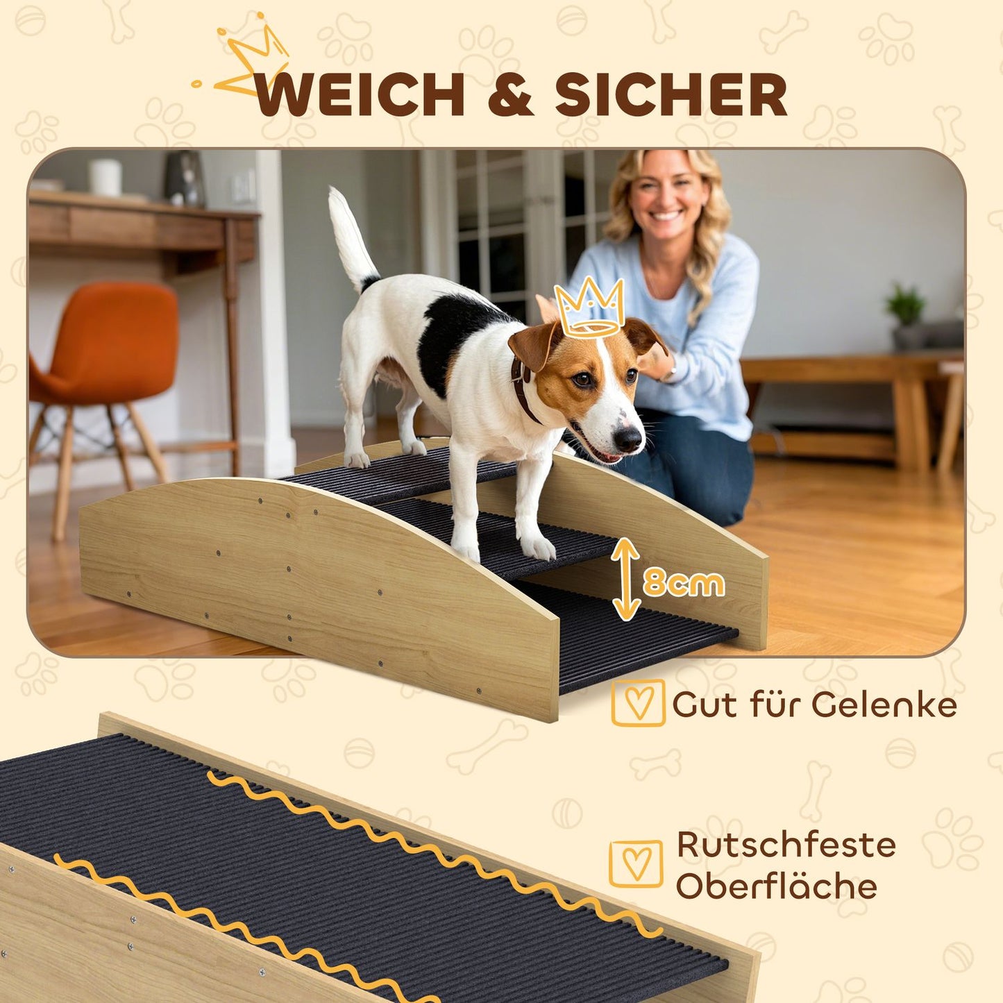 Dog Agility Rocker Ramp, wooden, for dogs under 15 kg