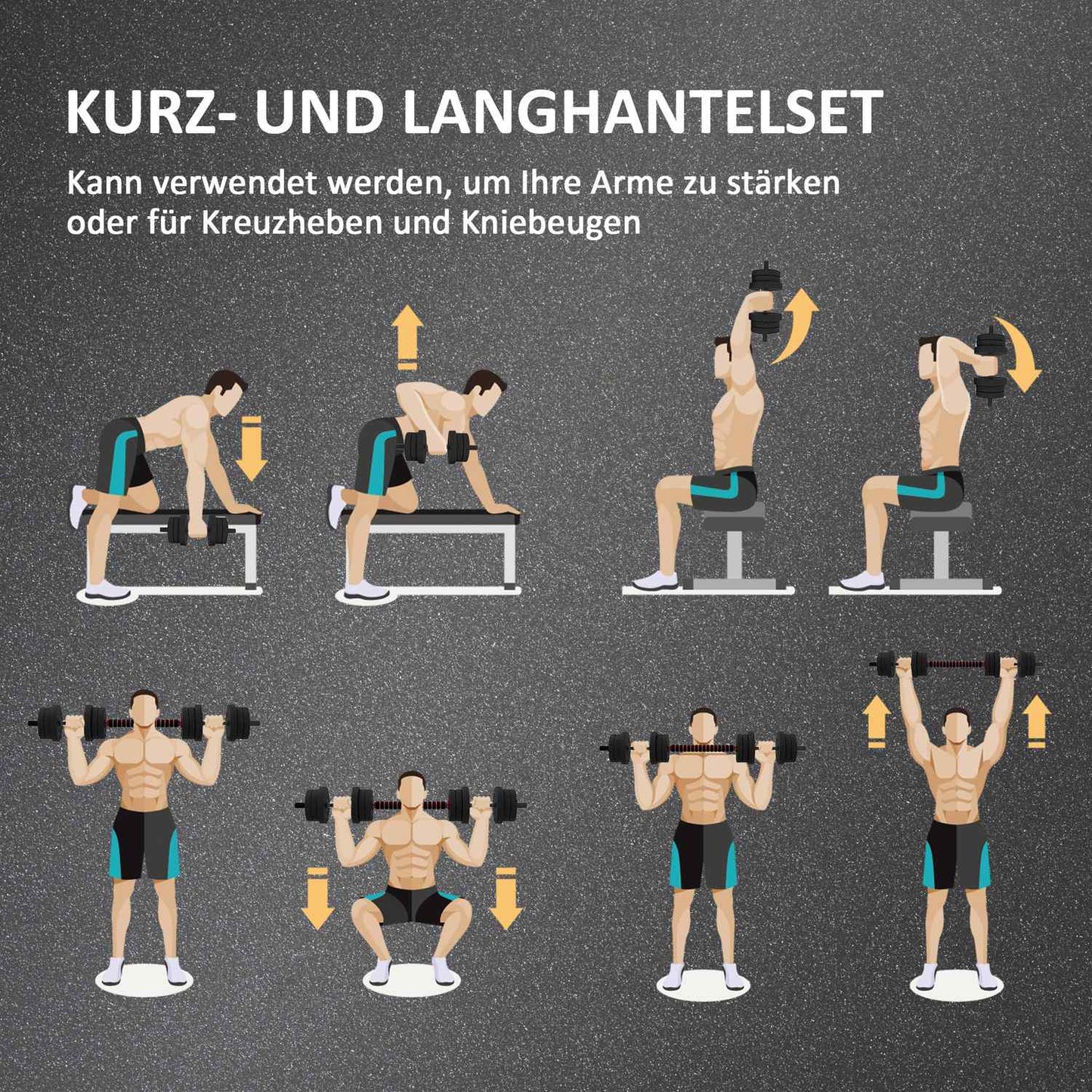 Adjustable Dumbbell & Barbell Set, 20 kg, Customizable Weights