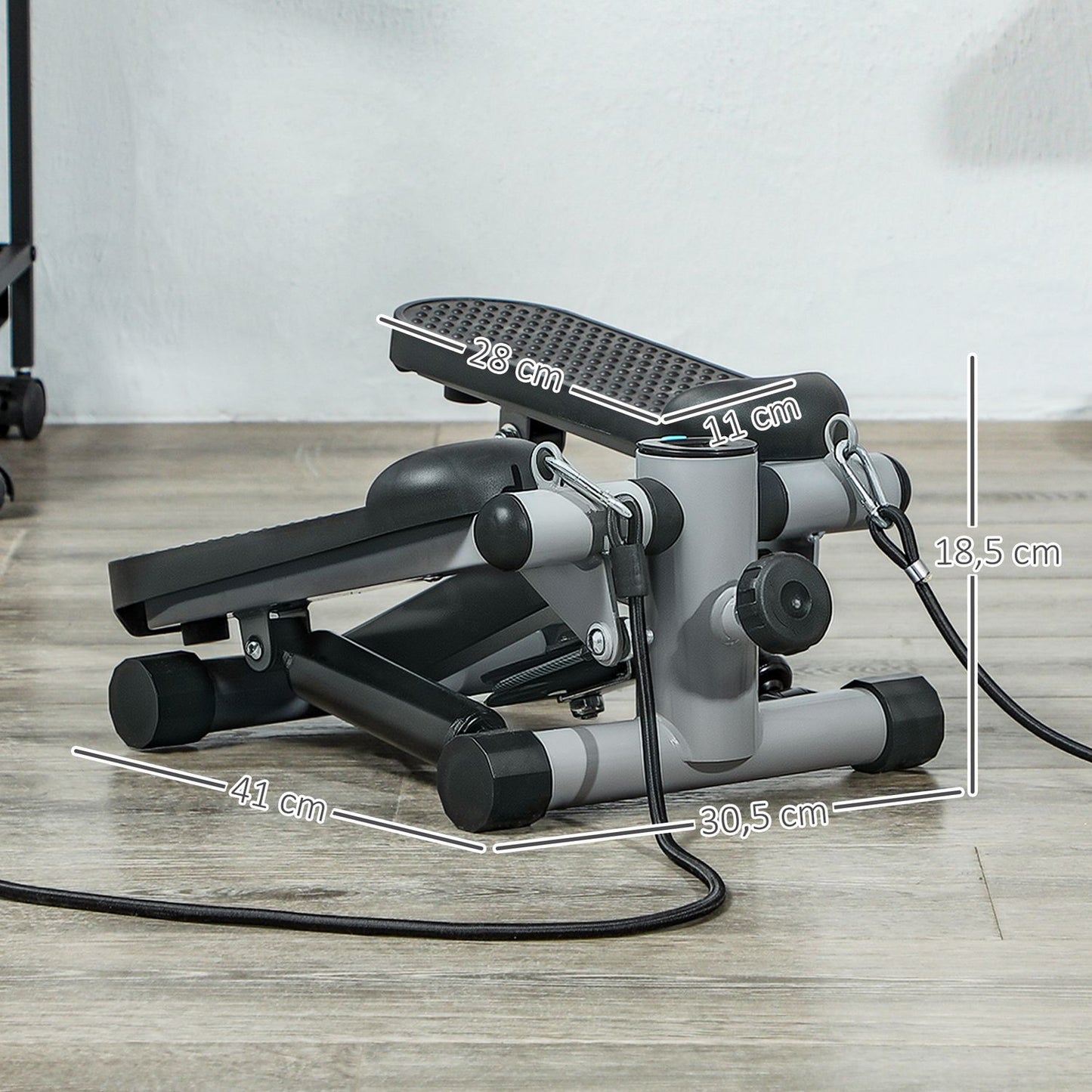 Mini Stepper with Power Ropes & LCD - Up to 100 kg Capacity