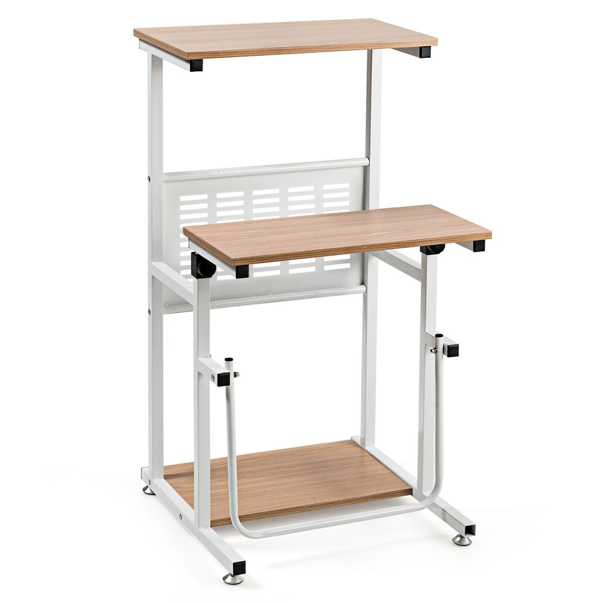 2-in-1 office table with height-adjustable table top for presentations 55 x 53 x 98 cm