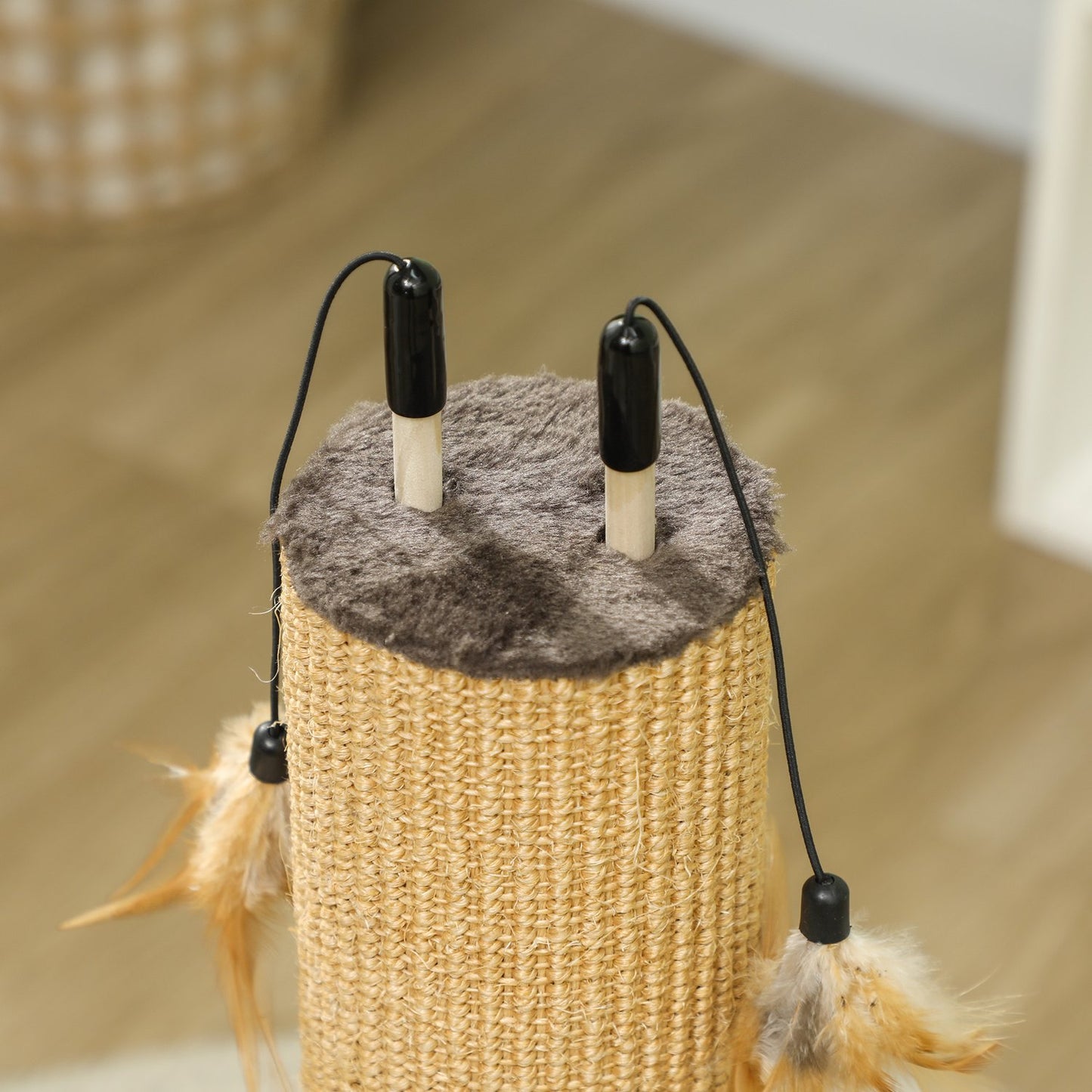 Indoor 78 cm Jute Cat Scratching Post with spring