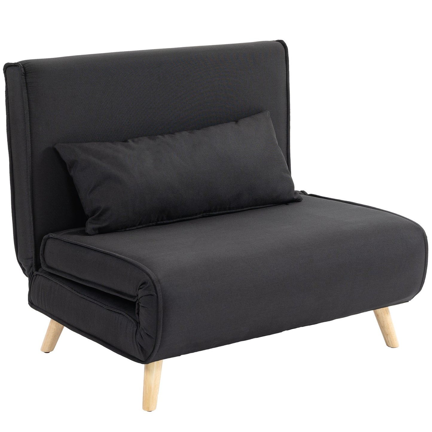 2-in-1 folding sofa-bed chair, adjustable, linen look