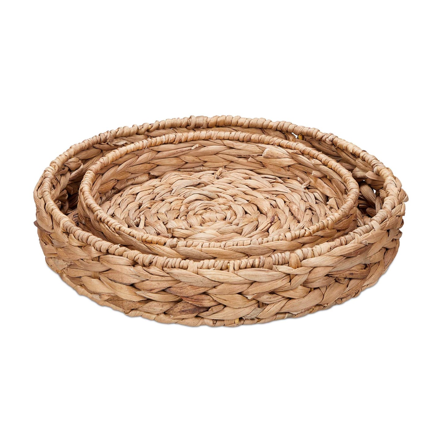 2-part tray set made of water hyacinth