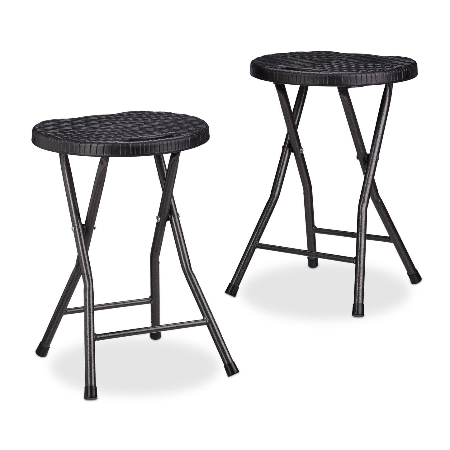 2 pcs. Folding stools in rattan