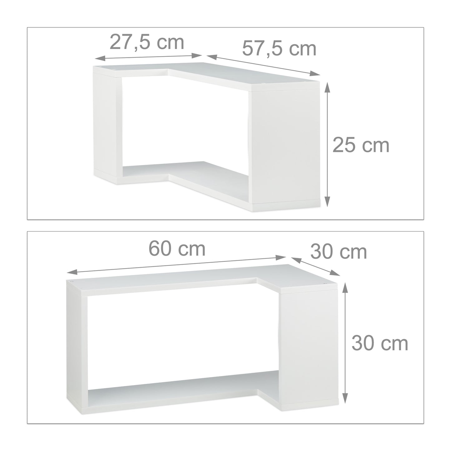 2 pcs. corner shelves