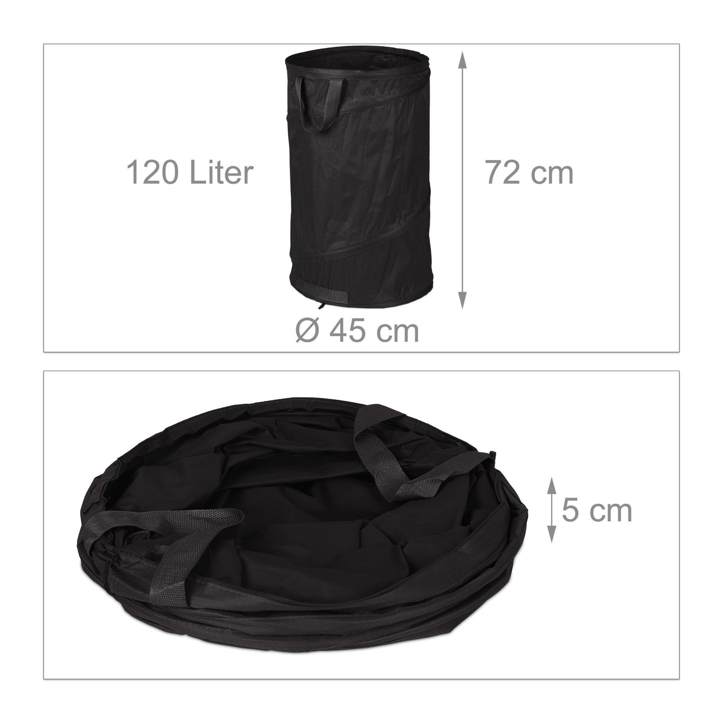 2 pcs. garden bags 120-liter black