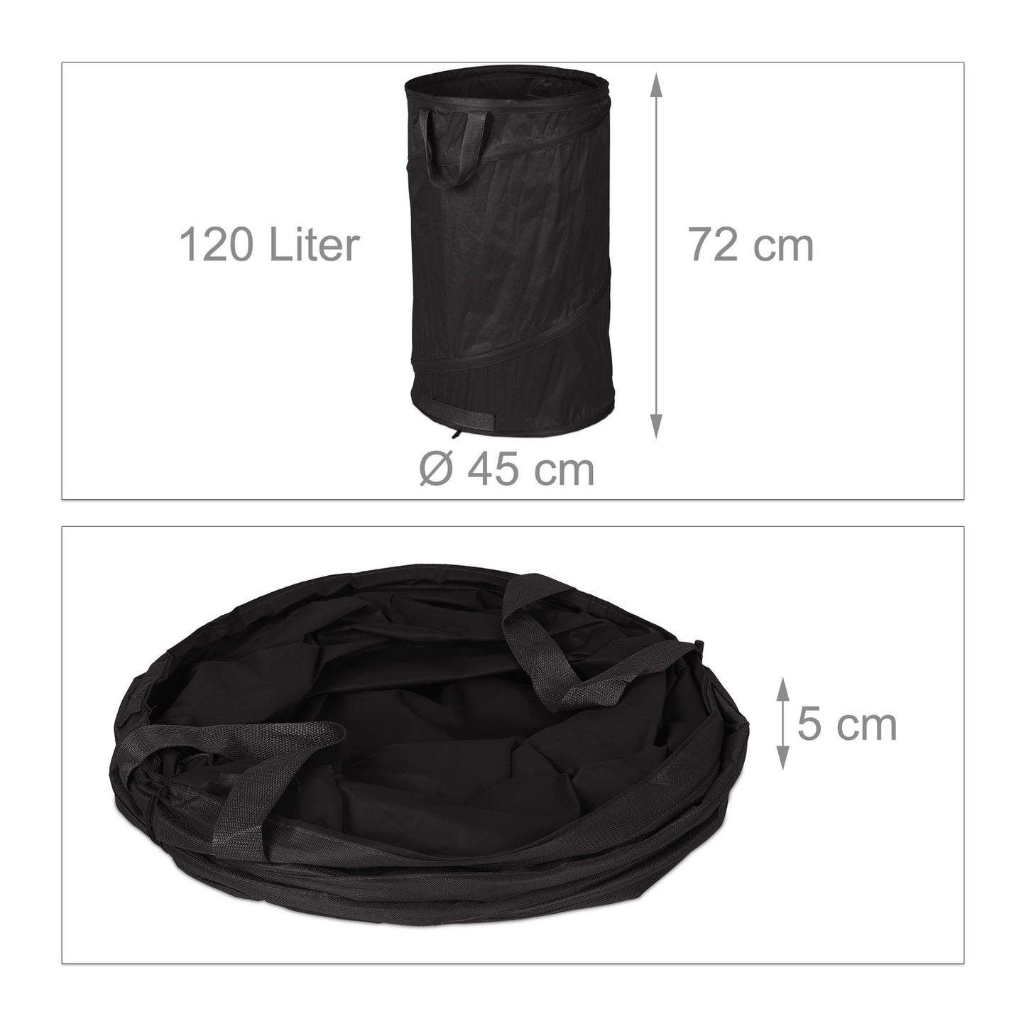 2 pcs. garden bags 120-liter black