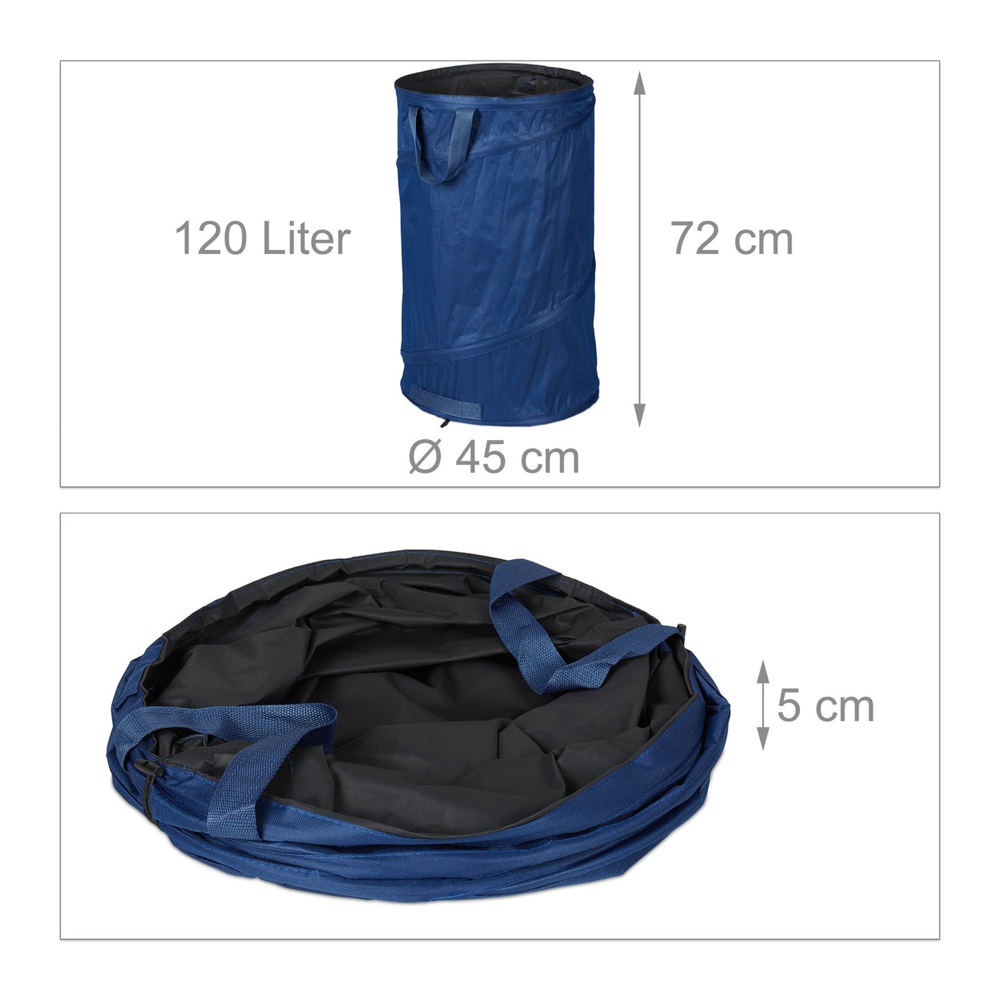 2 pcs. garden sacks 120-litre blue