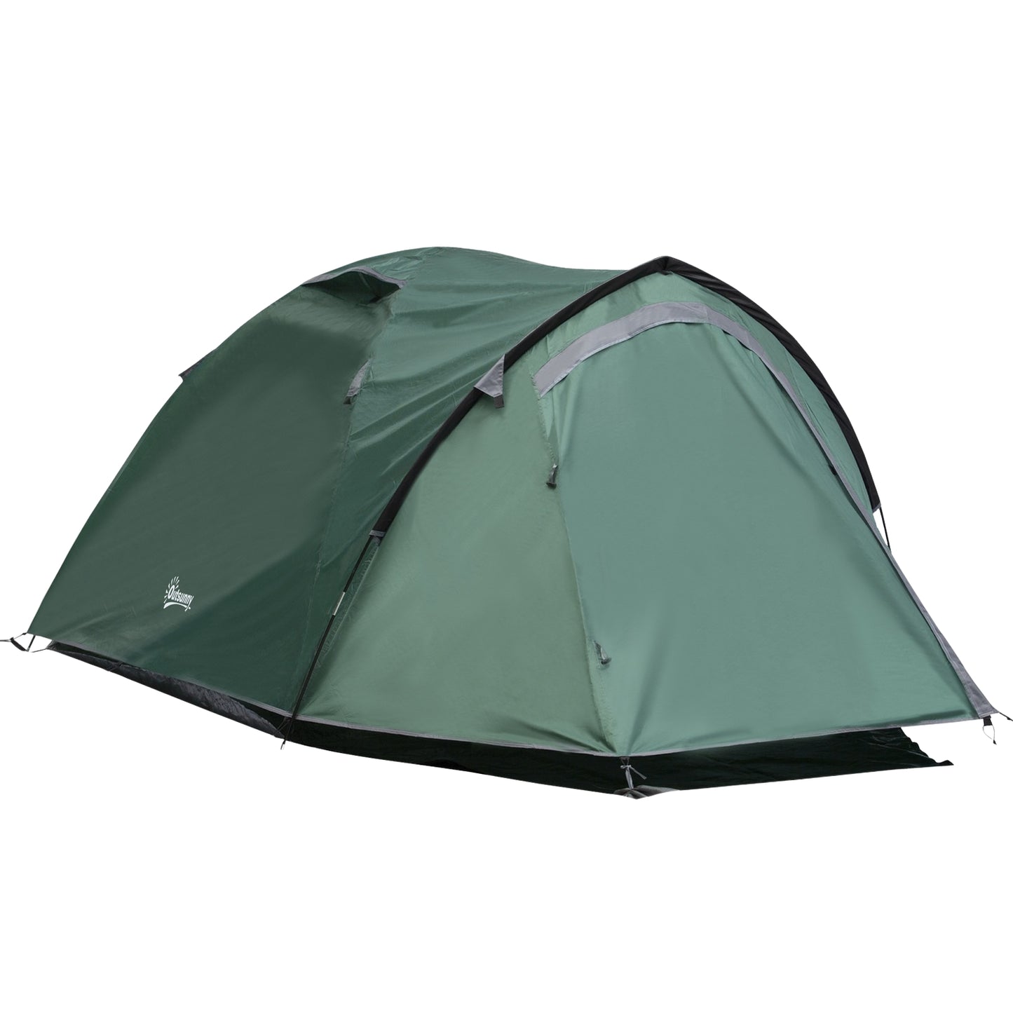 2-person dome camping tent, fiberglass, 325 x 183 x 130 cm
