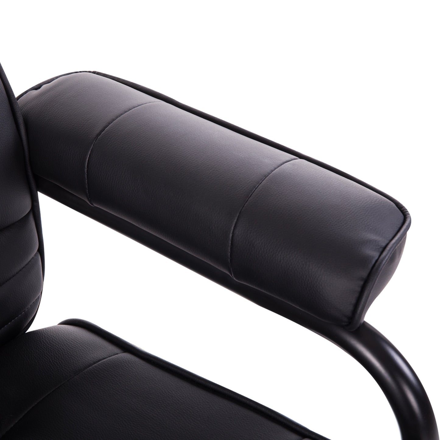 Reclining massage chair, 360° rotatable, remote control, black