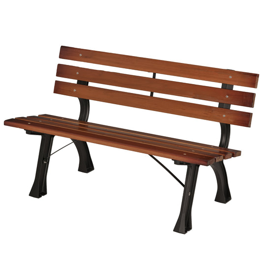 Garden bench 2-seater with backrest - 120 cm