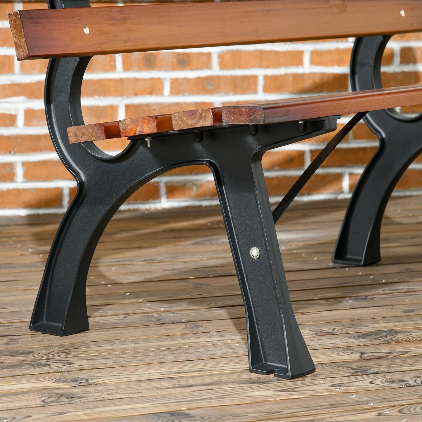 Garden bench 2-seater with backrest - 120 cm