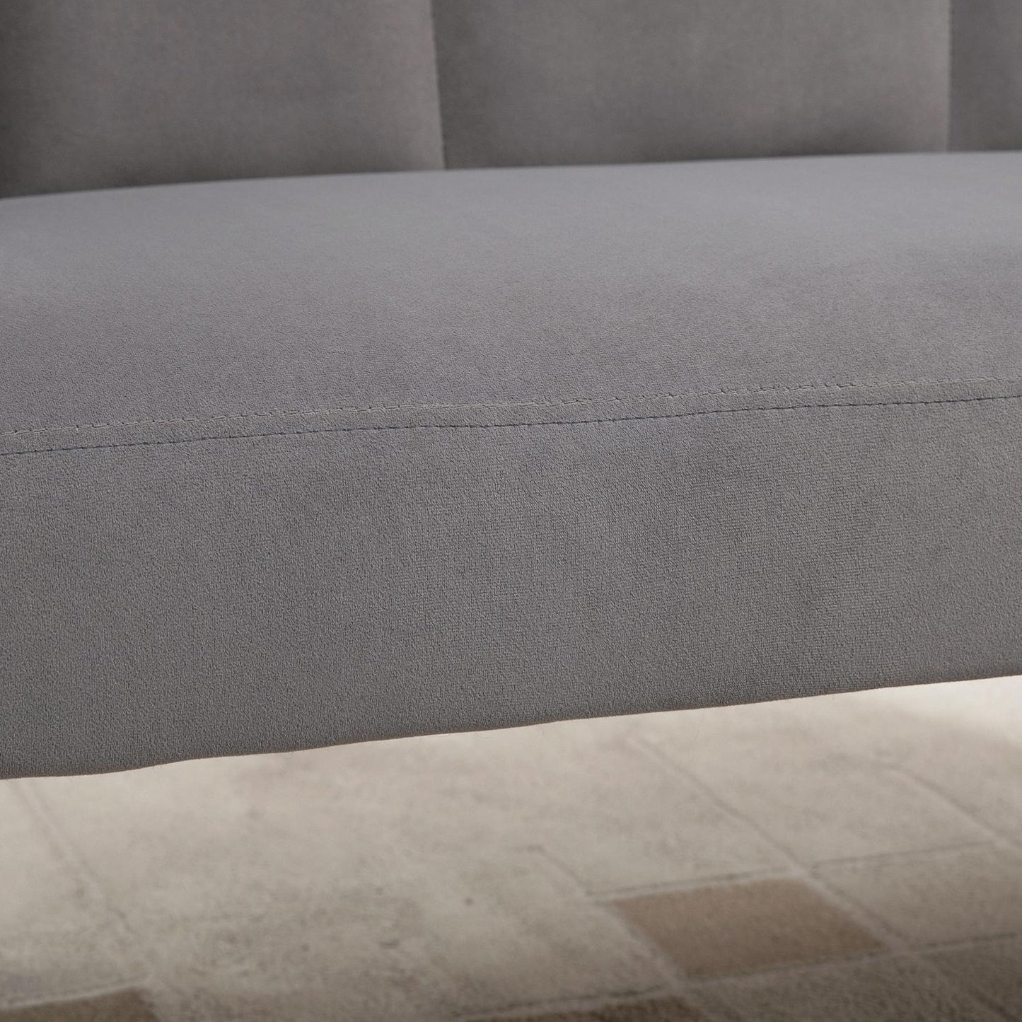 2-seater sofa, double sofa, two-seater lounge chair in modern design, load capacity up to 160 kg, 132 x 66 x 80 cm, grey
