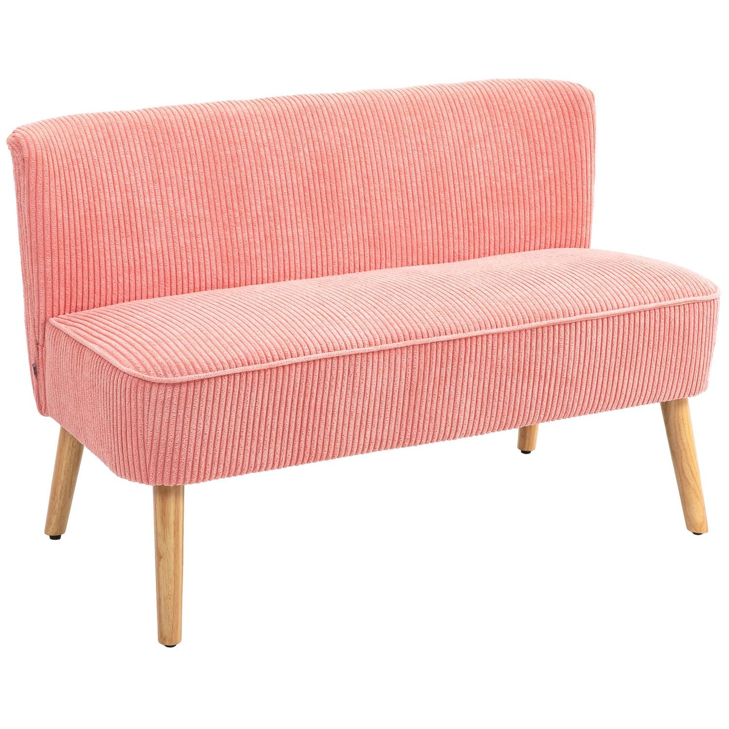 Pink 2-seater upholstered sofa - compact and cozy design