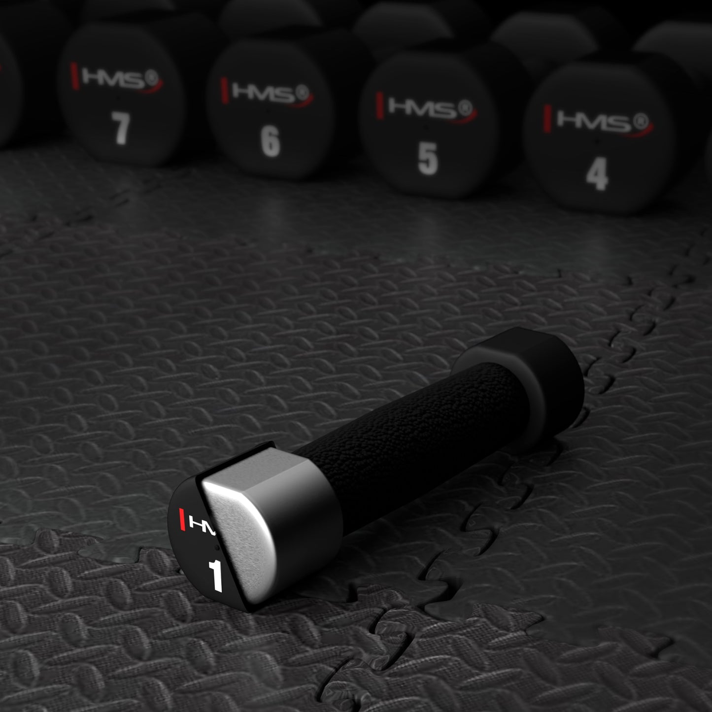 2 x 1 KG Polyurethane Dumbbells, TPU Coating