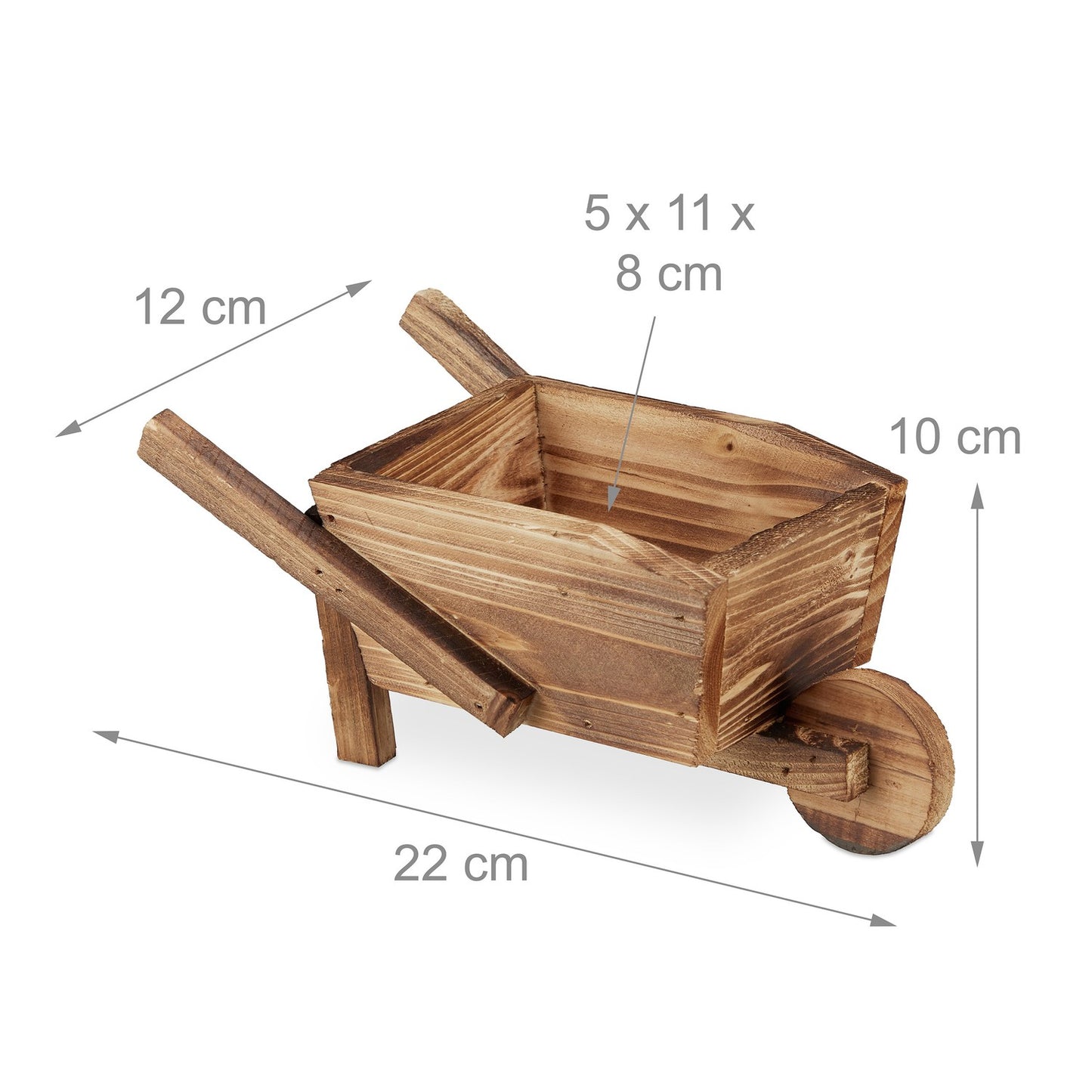 2x Decorative Wooden Planters