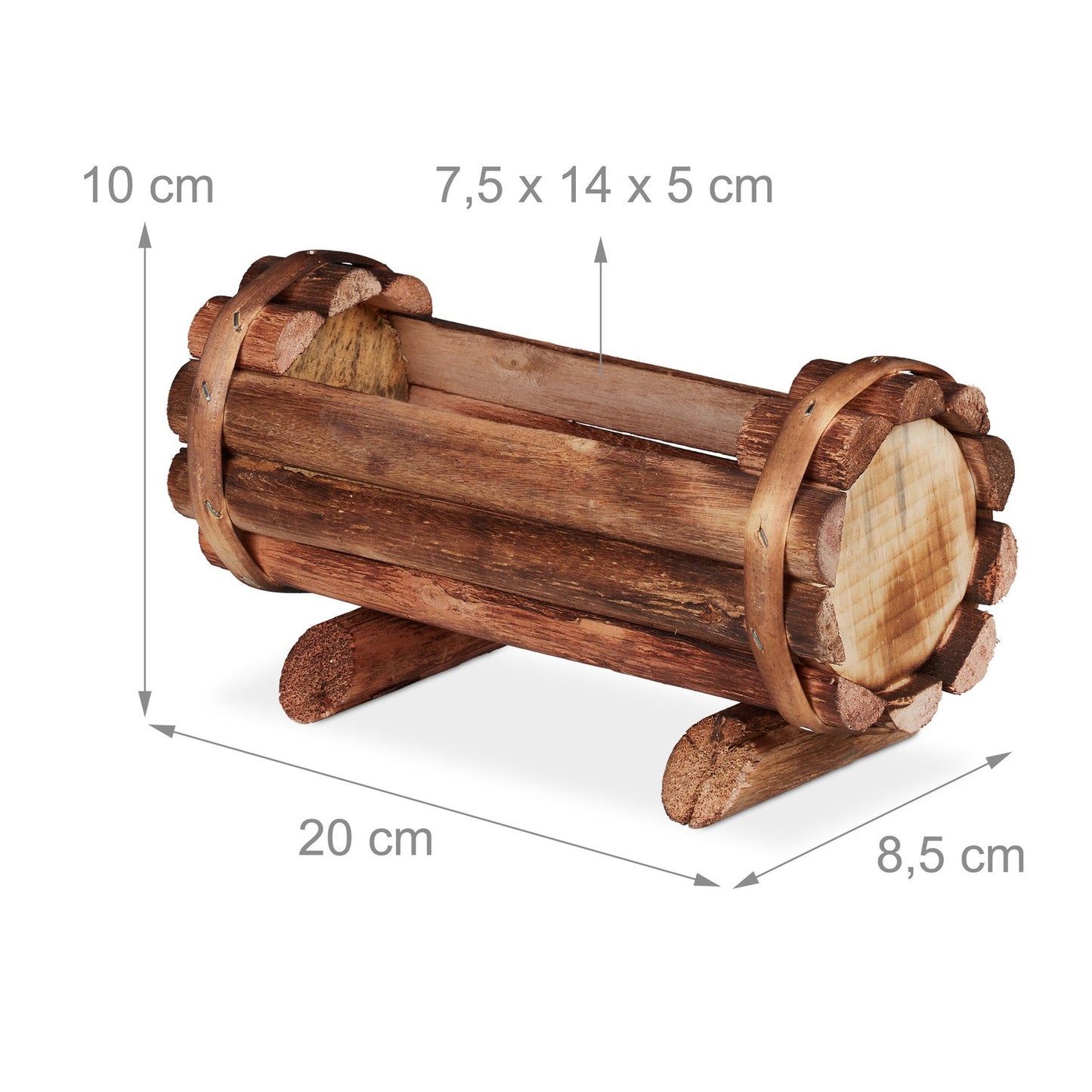2x Decorative Wooden Planters