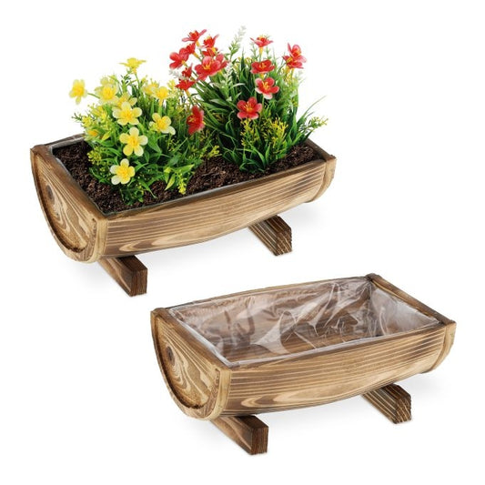 2x Half-Barrel Planters