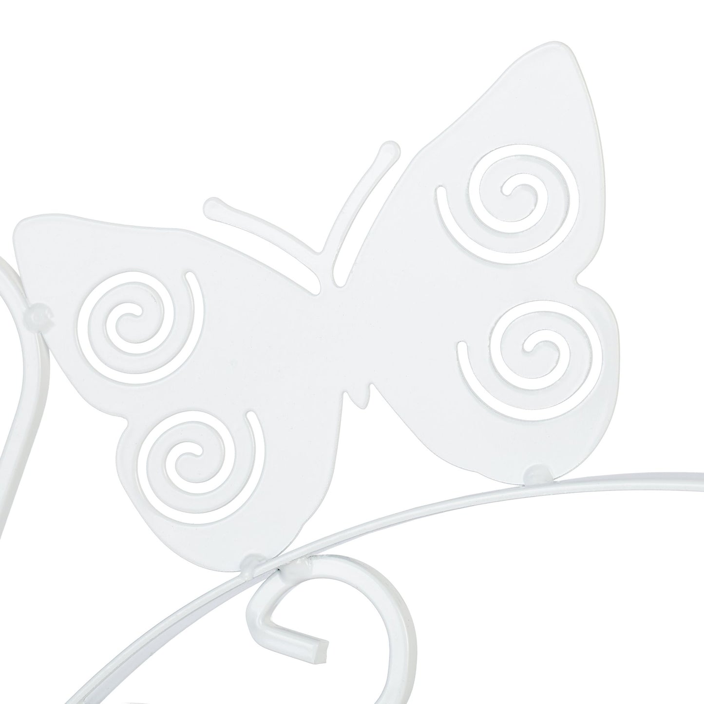 2x Holder for hanging basket with butterfly