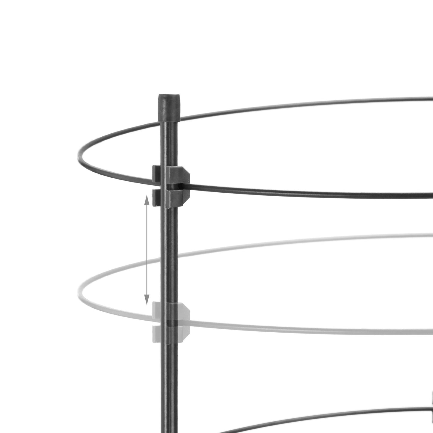 2x Plant Supports with Rings, 90 cm