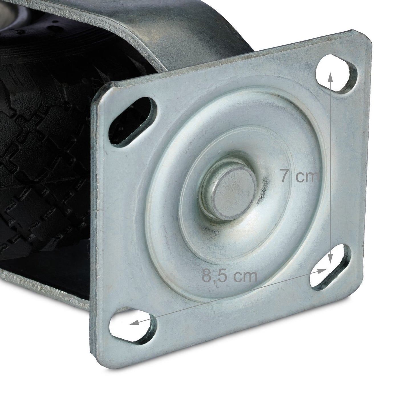 2x air-filled swivel wheels 3.00-4