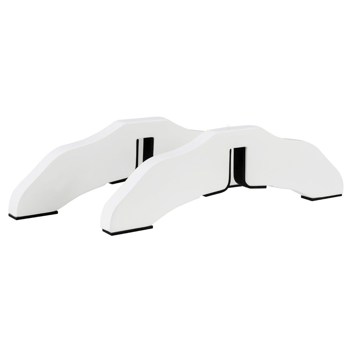 2 x pinewood support feet for dog barriers 2 cm grid feet for protective gates white