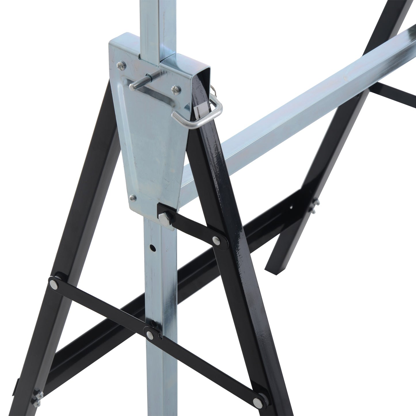 Adjustable Folding Steel Brace - Heavy Duty, Black