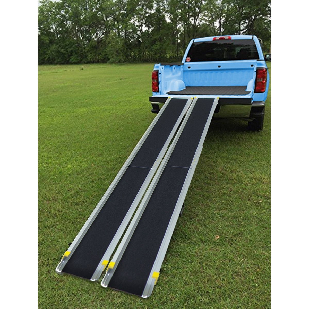 2 x scalable non-slip aluminum access ramp telescopic ramp