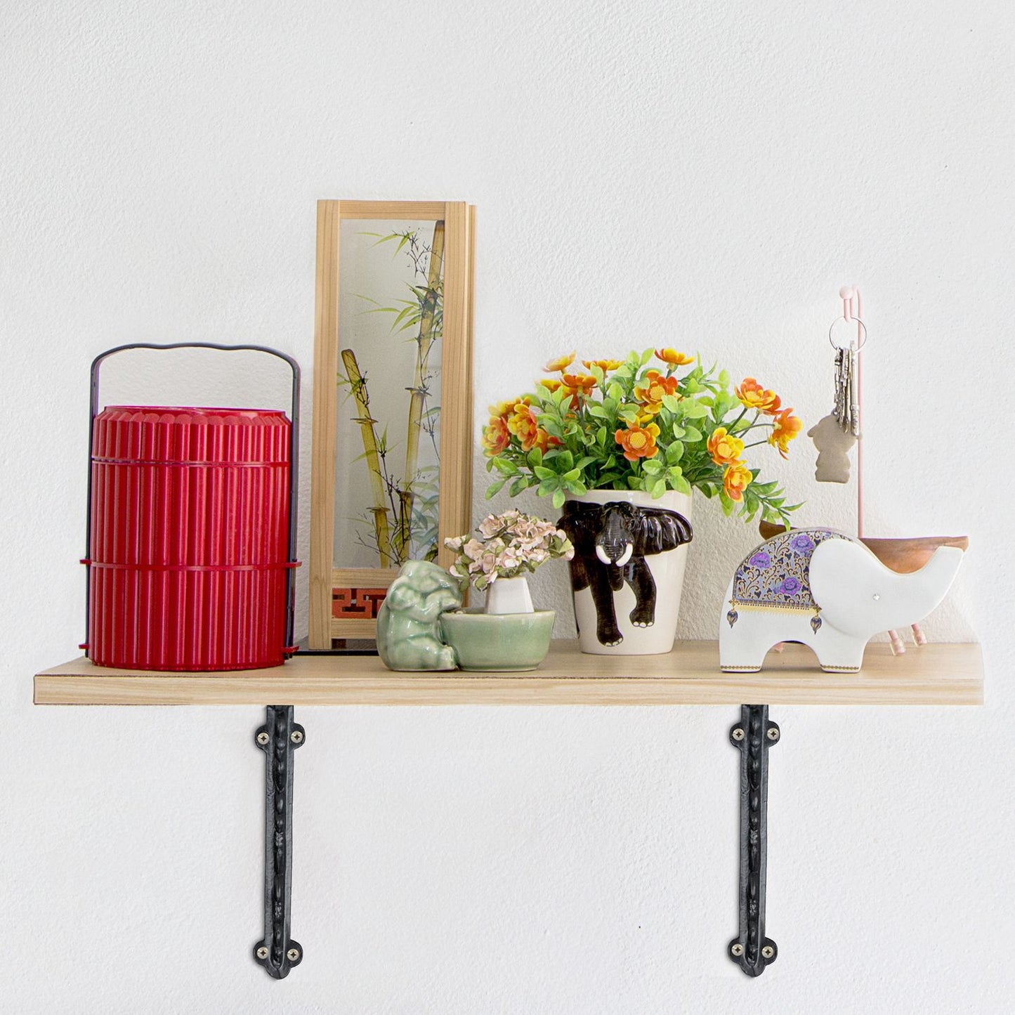 2x shelf bracket forged in cast iron