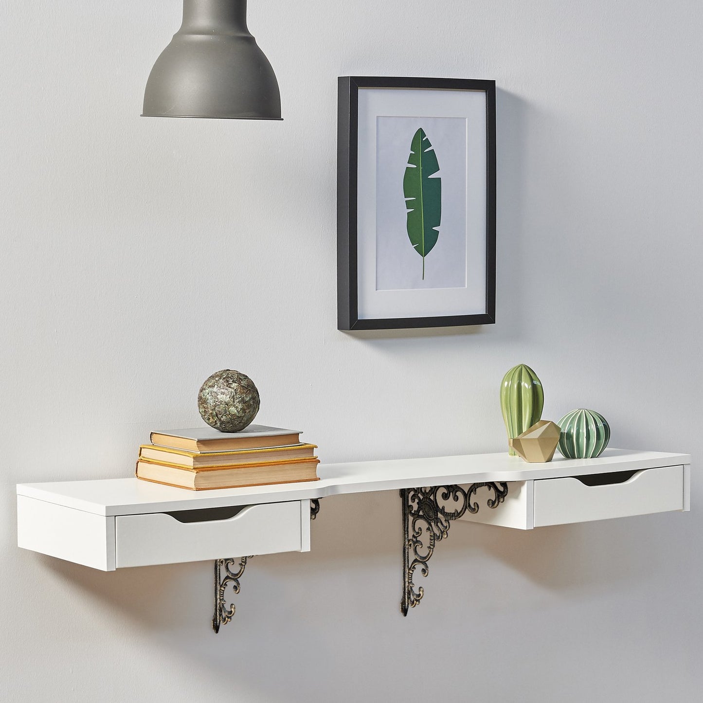 2x shelf bracket forged in cast iron