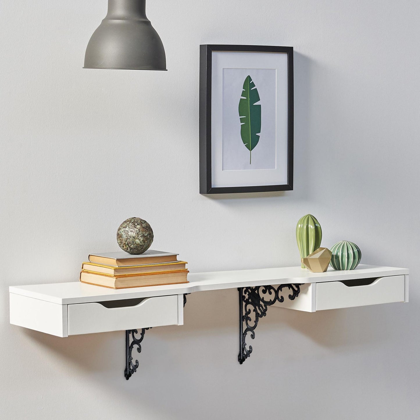 2x shelf bracket forged in cast iron