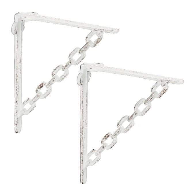 2x shelf bracket in cast iron with chain