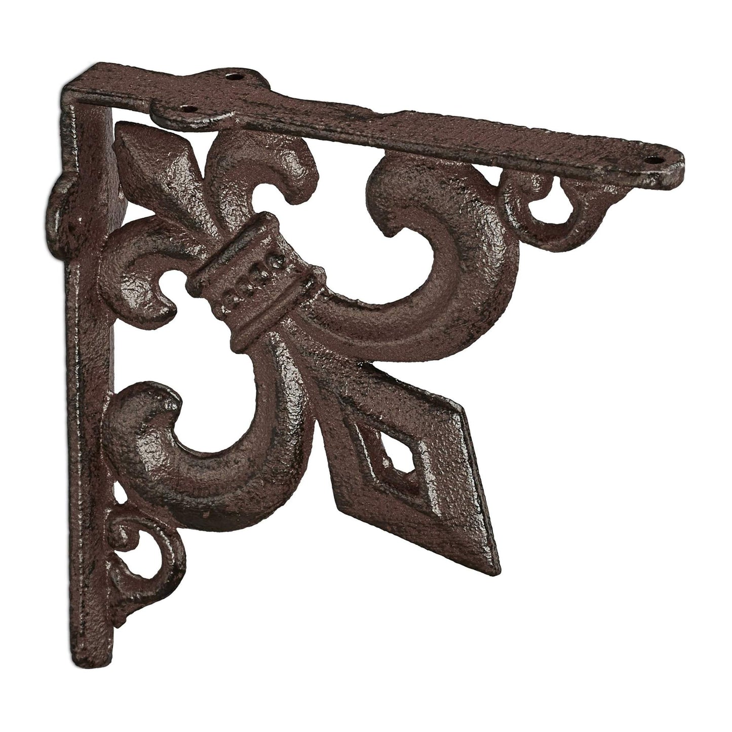 2x shelf bracket with French lily cast iron