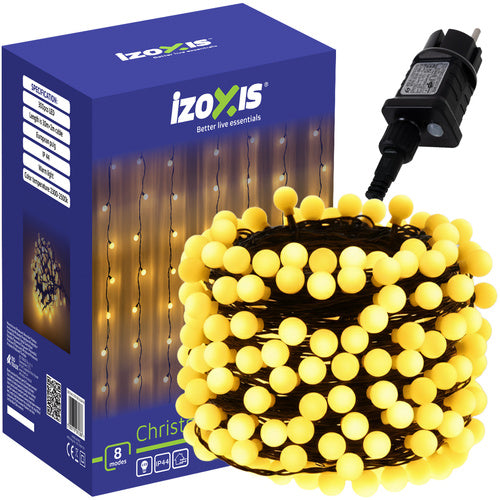 300 LED Christmas Lights, Warm White, 30m, 8 Modes