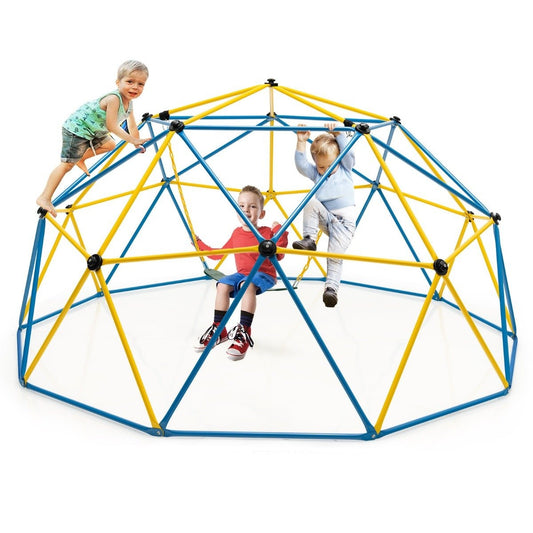 305 cm Large Climbing Dome with Swing Blue & Yellow & Green