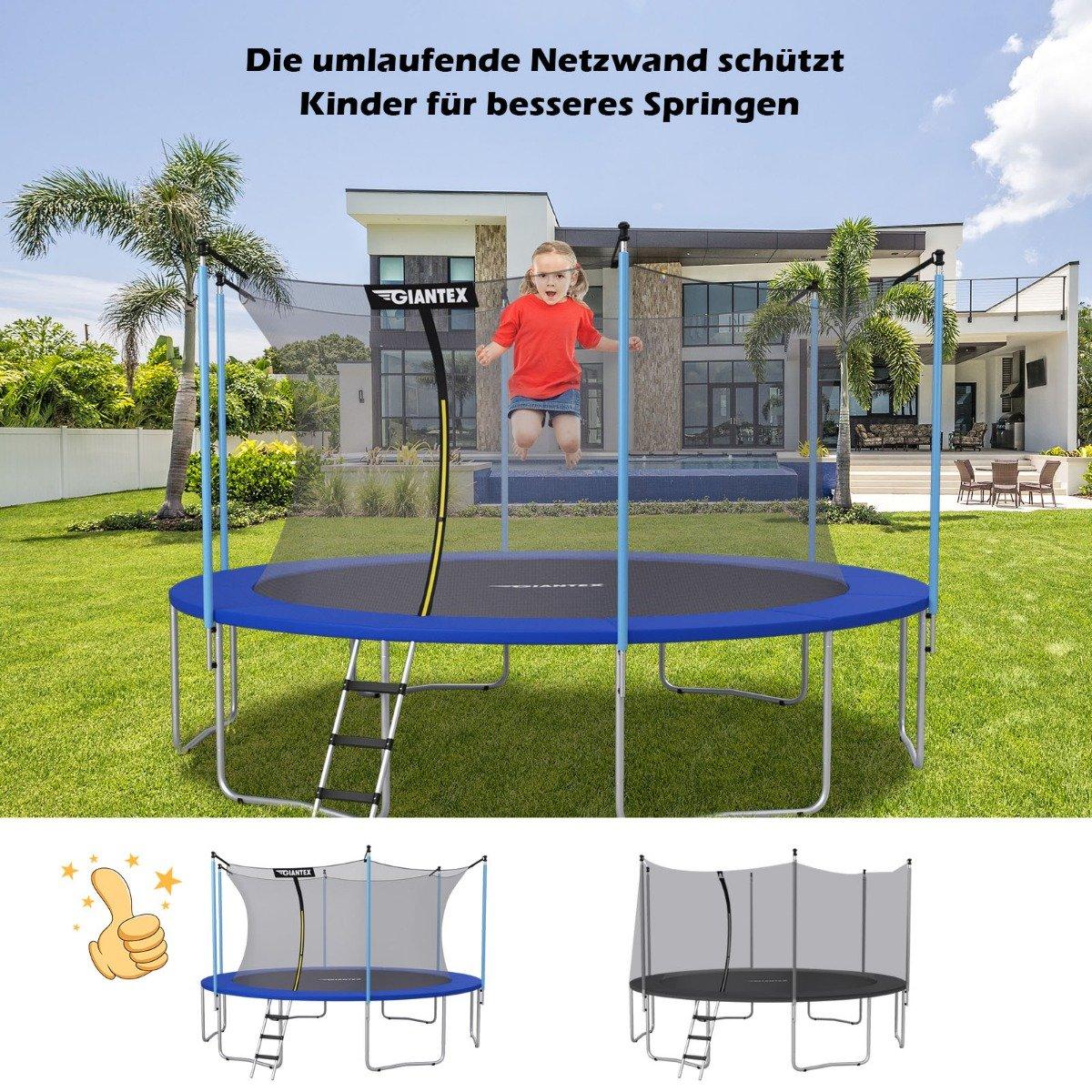 Ø305 cm trampoline safety net inside for garden trampolines black