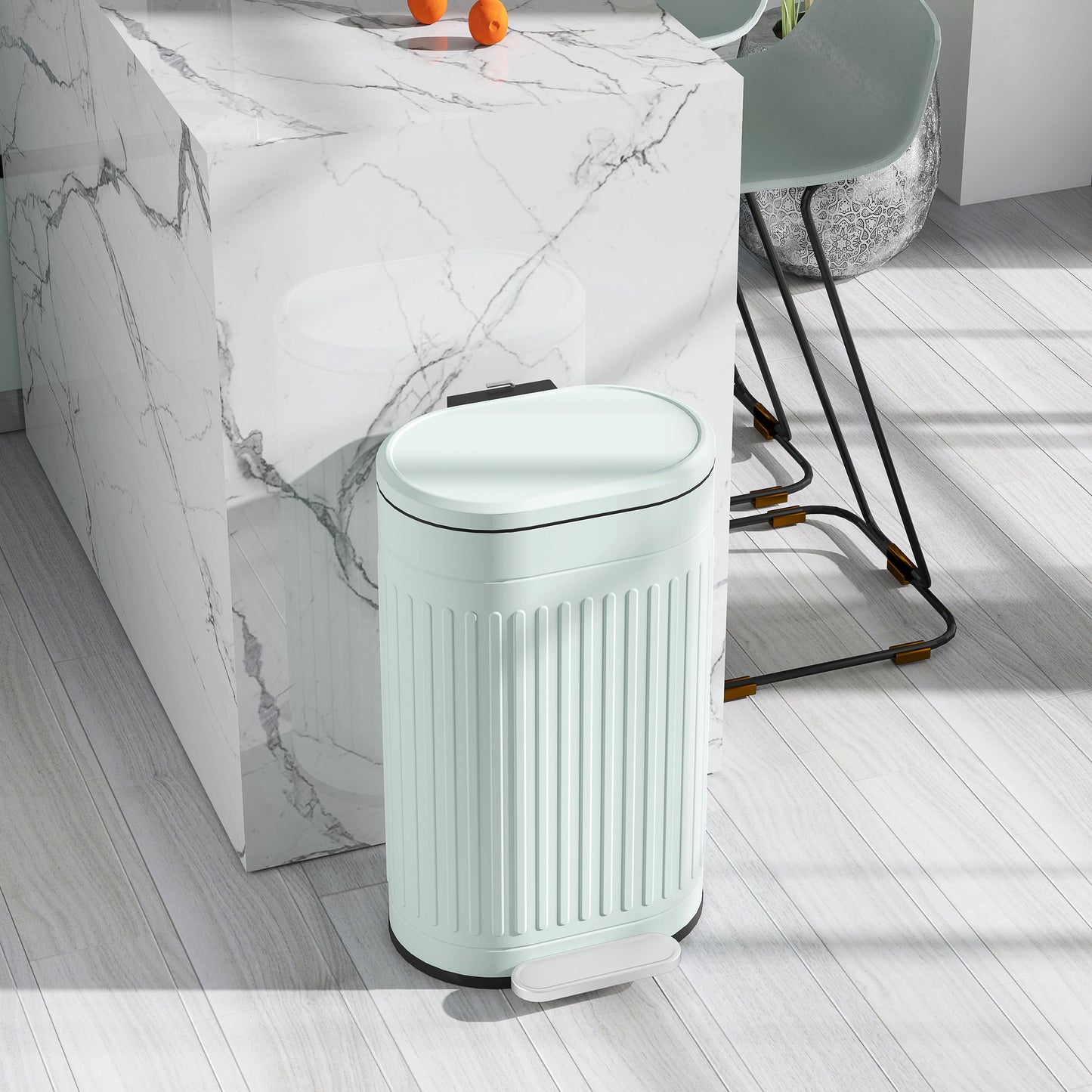 30L Metal Pedal Bin, Soft-Close, Removable Inner Bucket
