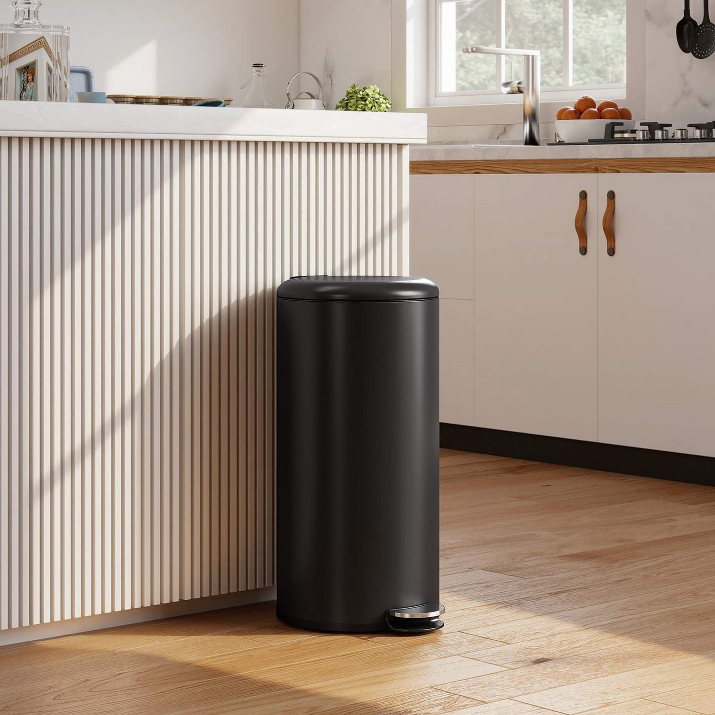 30L Pedal Bin with Soft-Close Lid, Black