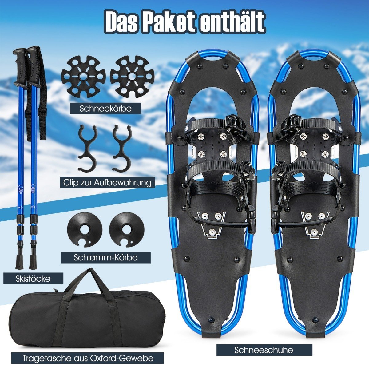 30'' Snow Boots 4-in-1 Off-Road Snow Boots for Adults Teens & Kids Navy Blue