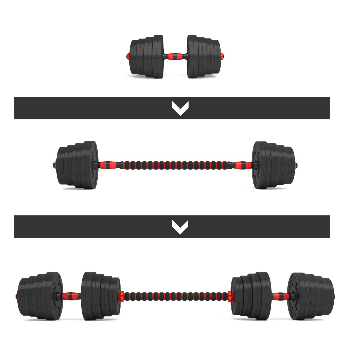 30 kg Adjustable Barbell and Dumbbell Set
