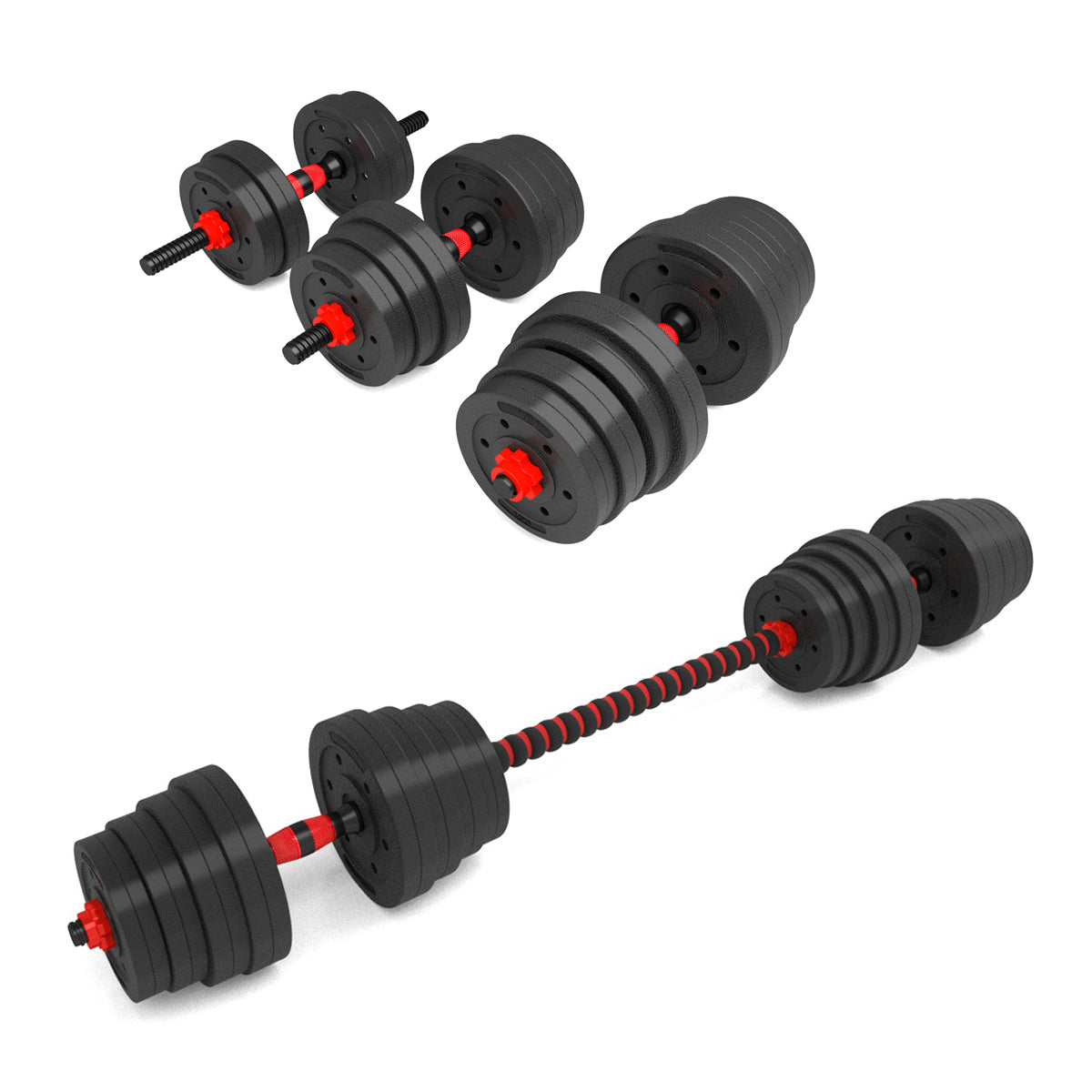 30 kg Adjustable Barbell and Dumbbell Set